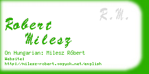 robert milesz business card