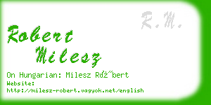 robert milesz business card